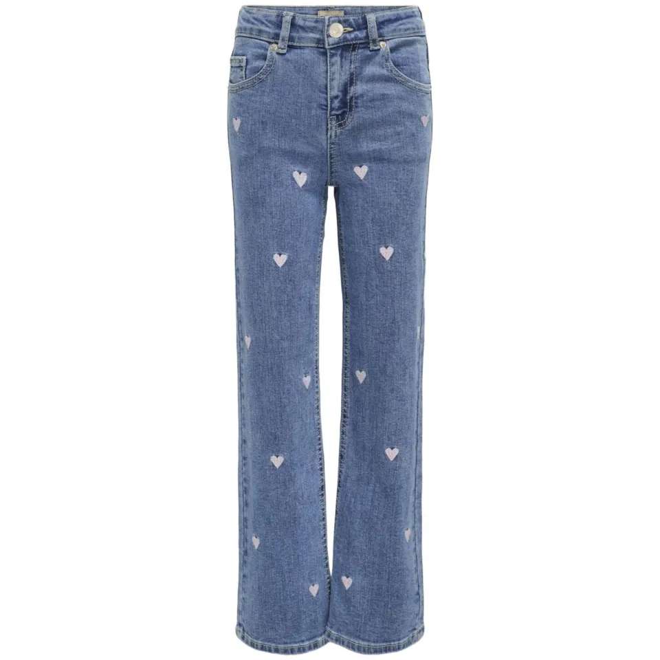 KIDS ONLY GIRL wide leg jeans KOGJUICY pink hearts, foto 2