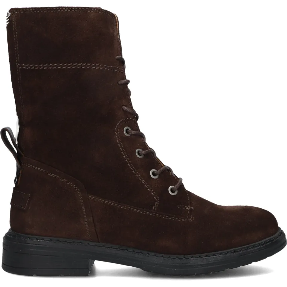 Shabbies Amsterdam Duck Lacey New suède veterlaars donkerbruin Dark Brown