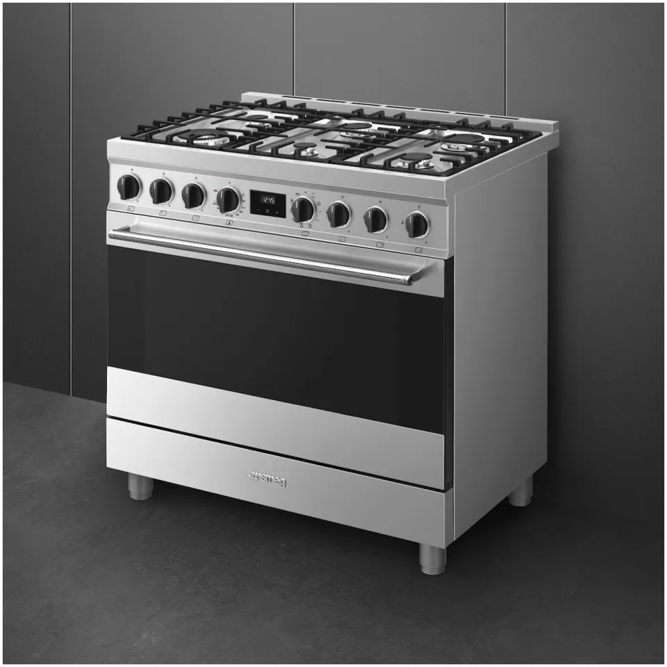 Smeg B91GMXNLK2 gasfornuis RVS, foto 4