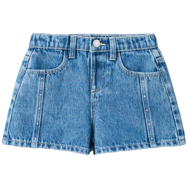 Mango Kids jeansshort middenblauw denim, foto 2