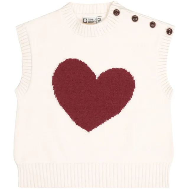 Tumble 'n Dry gebreide spencer met print - crème