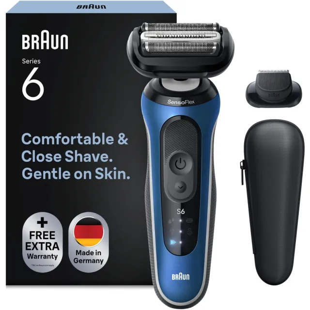 Braun Series 6 62-B1200S elektrisch scheerapparaat blauw, foto 2