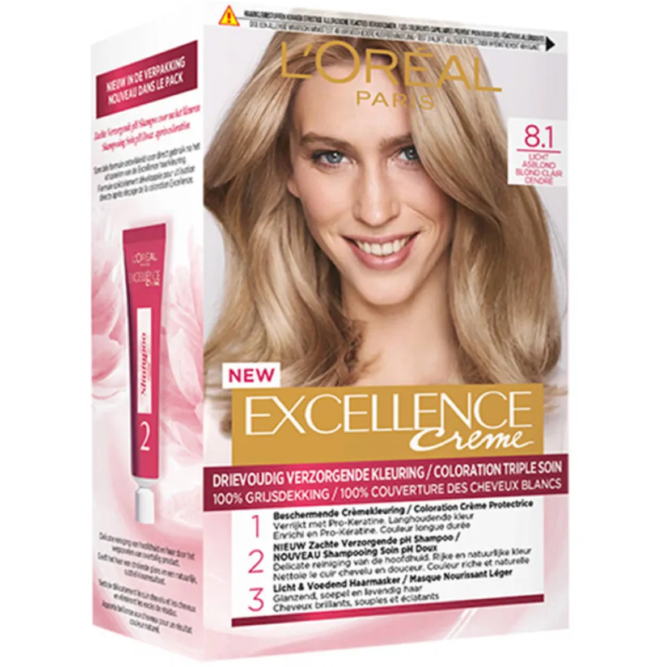 L'oréal Paris Excellence crème haarkleuring 8.1 licht asblond 8.1 Lichtblond
