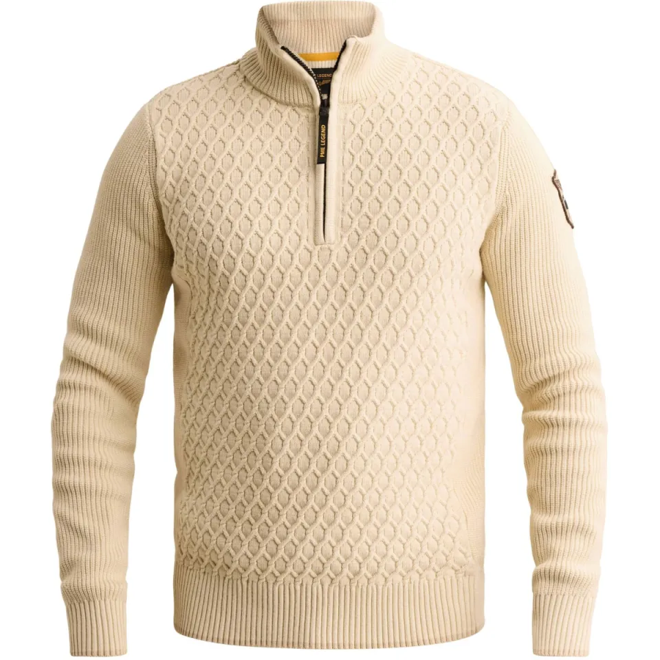 PME Legend regular fit gebreide trui - bone white, foto 3