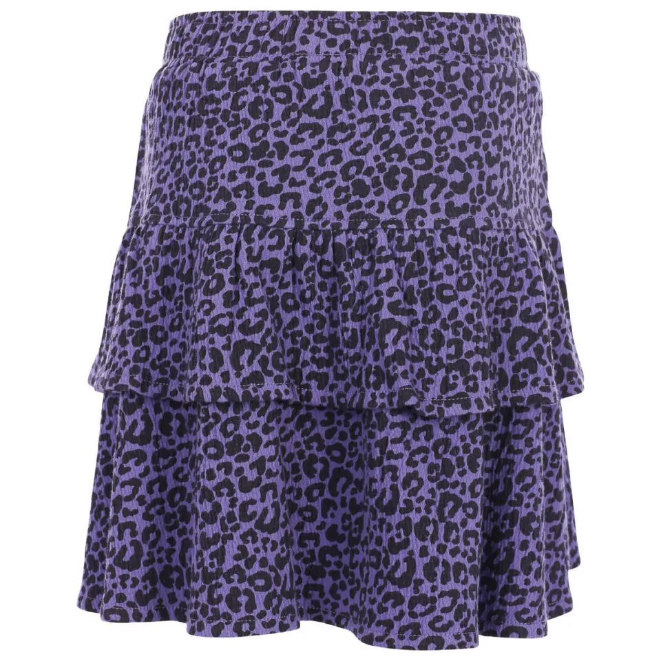LOOXS little strokenrok met peplum en panterprint paars, foto 5