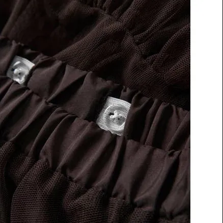 NAME IT MINI korte tule rok bruin, foto 4