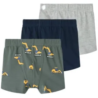 NAME IT MINI boxershorts set van 3 print grijsgroen/donkerblauw/grijs, foto 3