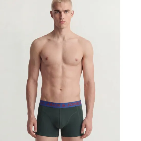 Jack & Jones boxershorts (set van 3) blauw/donkerrood/groen, foto 4