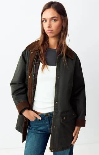 Mango Teen katoenen winterparka donkergroen donkergroen/bruin, foto 2