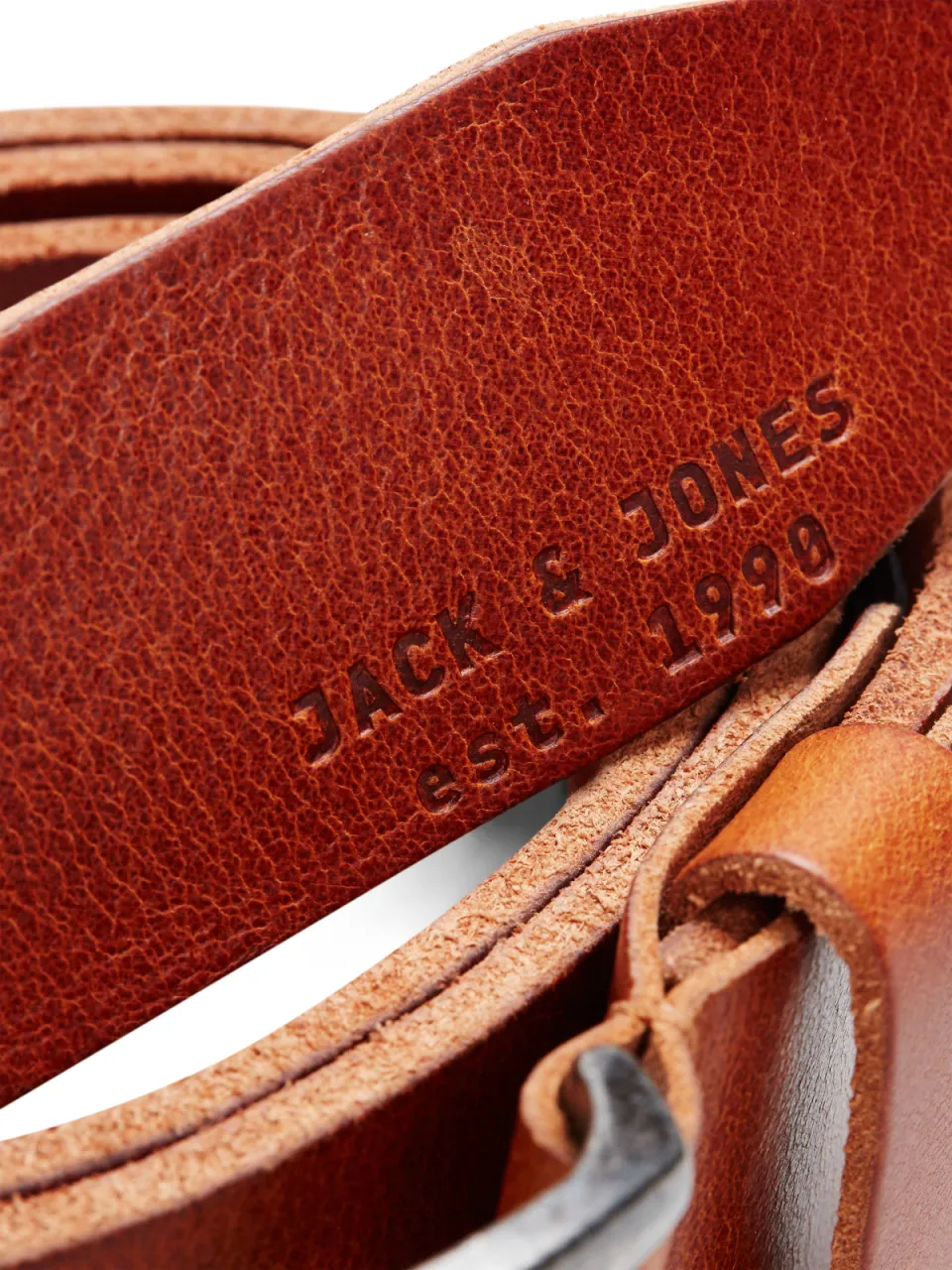 Jack & Jones Paul leren riem cognac, foto 2