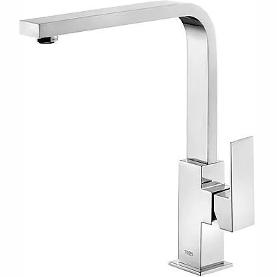 Tres Cuadro wastafelmengkraan uitloop 35x15 mm chroom 106604