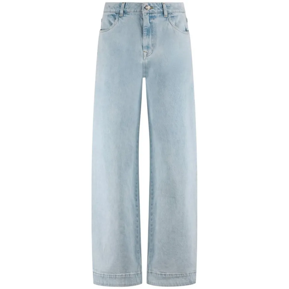 NUKUS high waist wide leg jeans light blue denim, foto 2