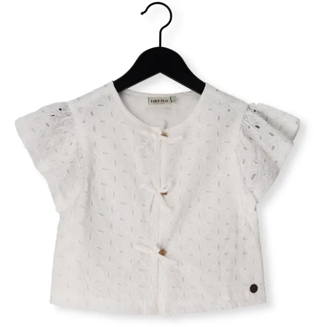 Like Flo Charlotte broderie blouse wit