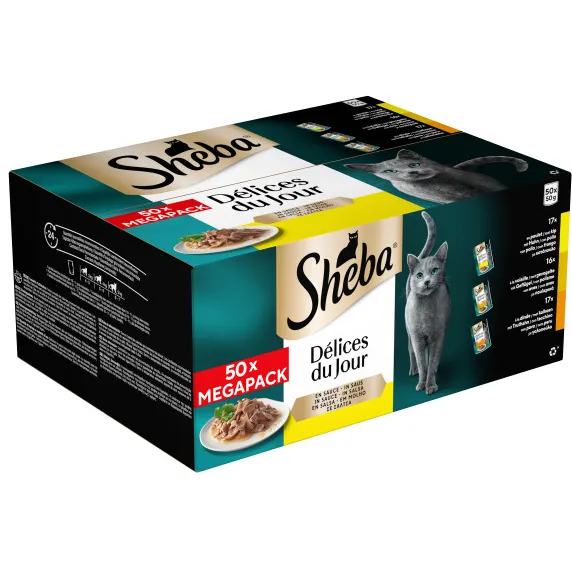 Sheba Délices du Jour natvoer kat gevogelte in saus