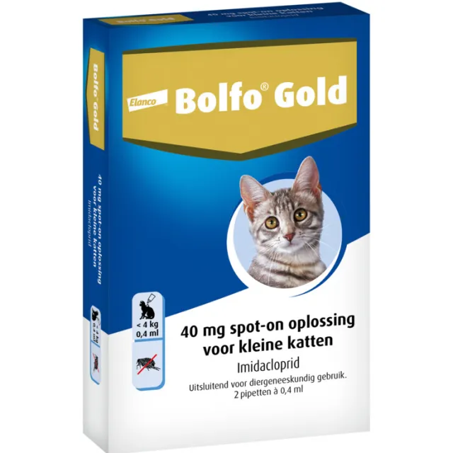 Bolfo Gold anti vlooiendruppels kat vanaf 1 kg 2 pipetten
