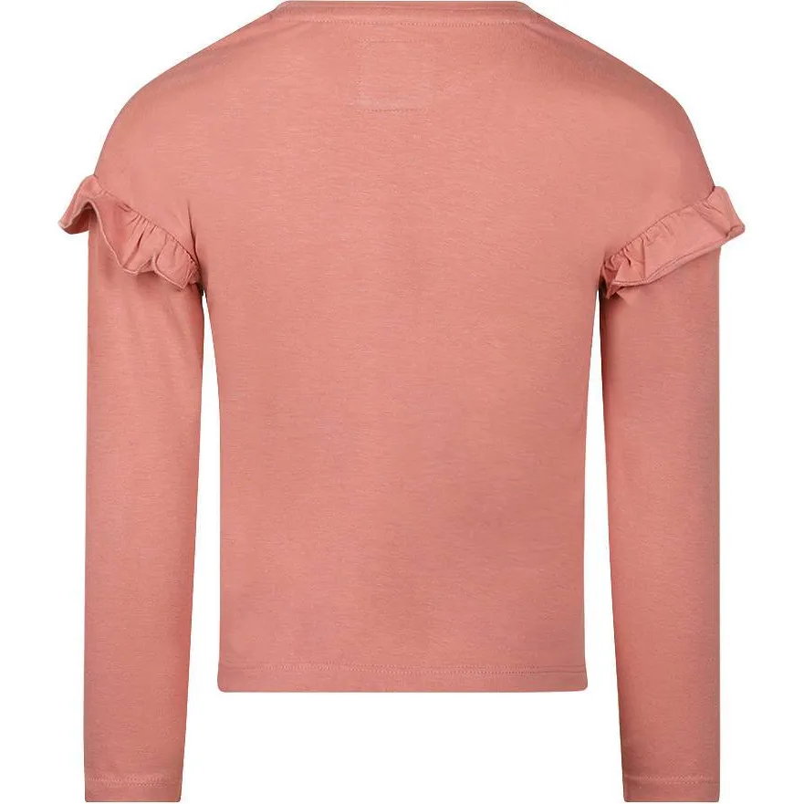 Koko Noko longsleeve met ruches roze, foto 3
