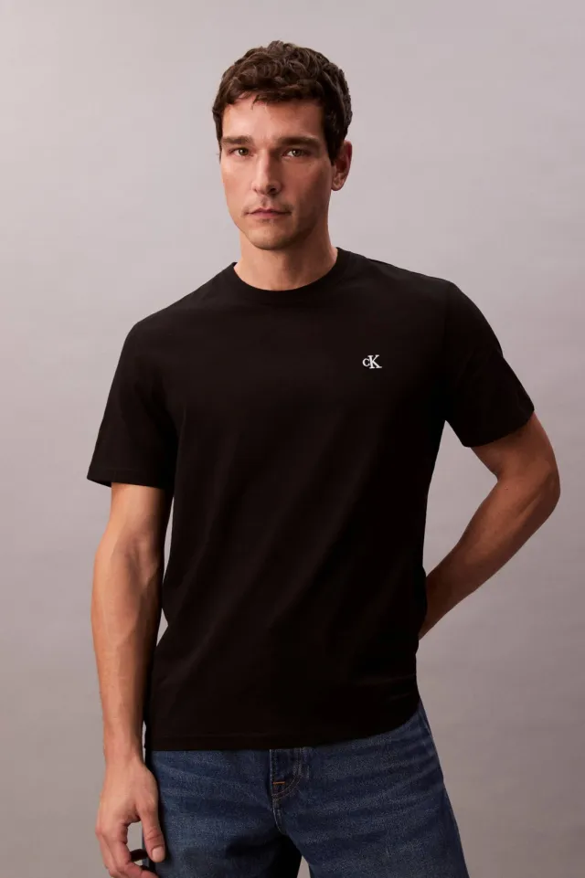 Calvin Klein JEANS regular T-shirt zwart, foto 3