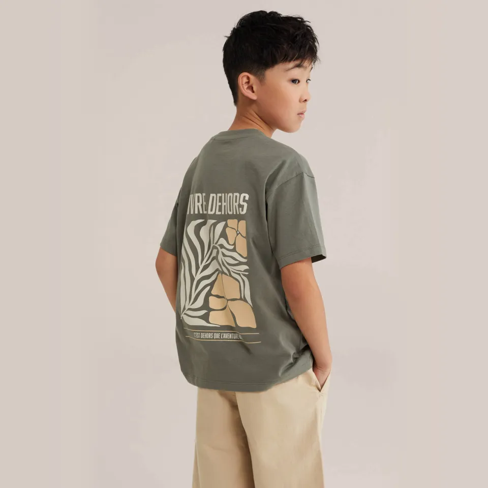 WE Fashion t-shirt met backprint olijfgroen, foto 4