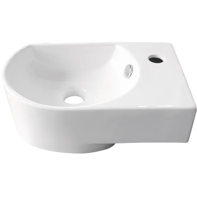 Go by Van Marcke Fontein VM Go Flexy Rechts 41x27x14.2cm Porselein Glans Wit Met Overloop
