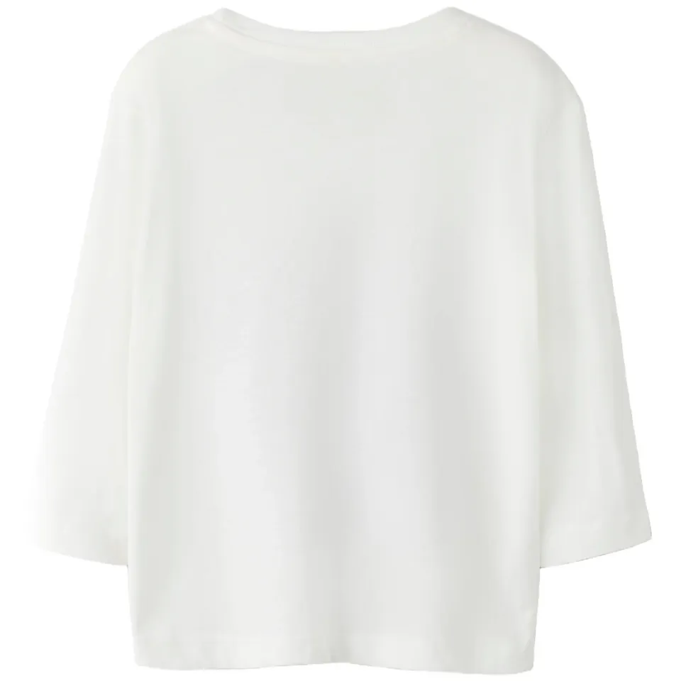 NAME IT MINI rechtvallende longsleeve met print crème, foto 2
