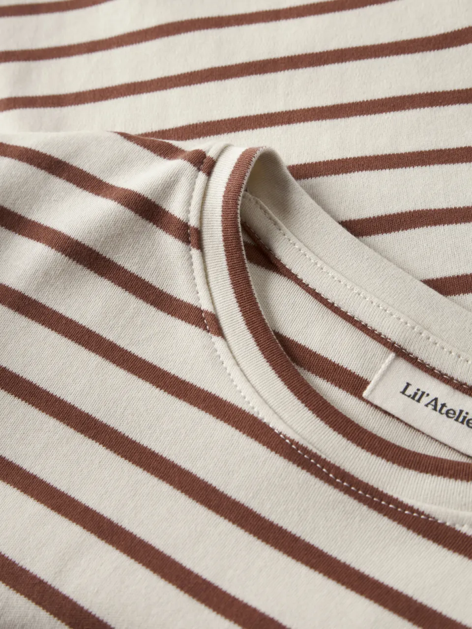 Lil' Atelier MINI gestreepte longsleeve ecru, foto 4