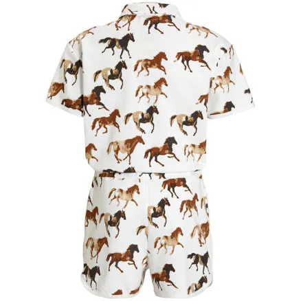 Me & My Monkey playsuit bruin Meisjes Katoen Klassieke kraag All over print, foto 2