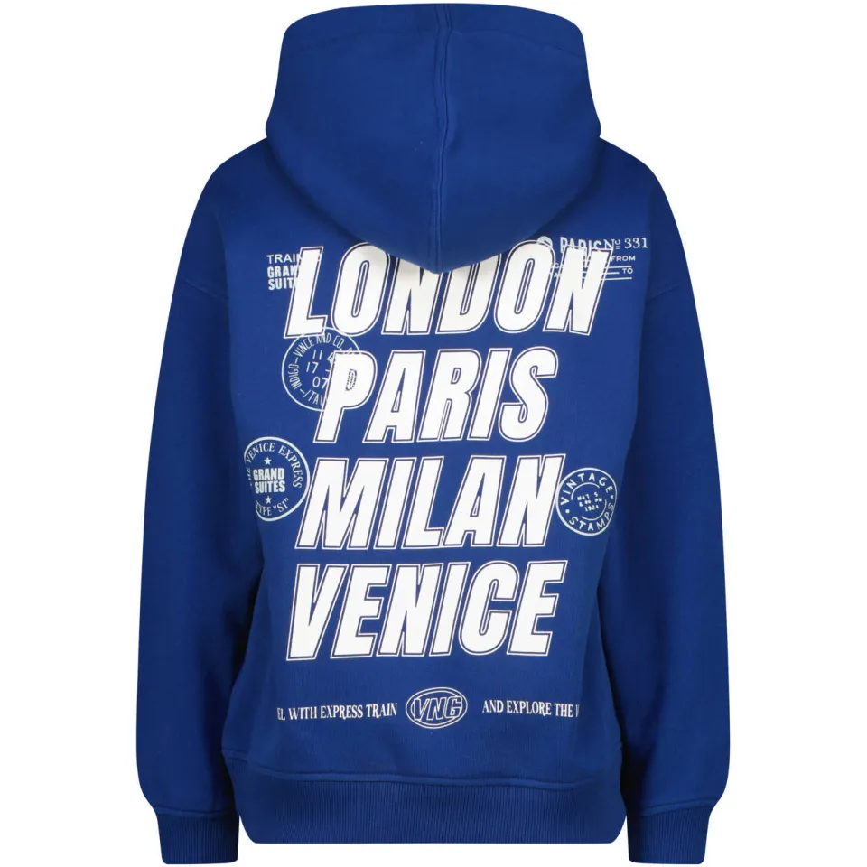 Vingino sweat hoodie met logo - blauw, foto 3