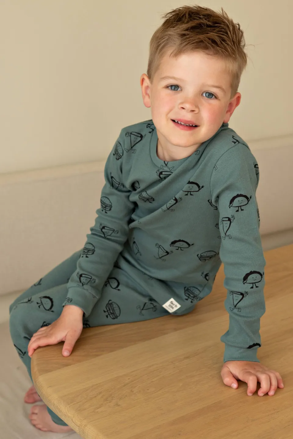 Feetje pyjama petrol
