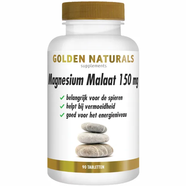 Golden Naturals Magnesium Malaat 150 mg tabletten
