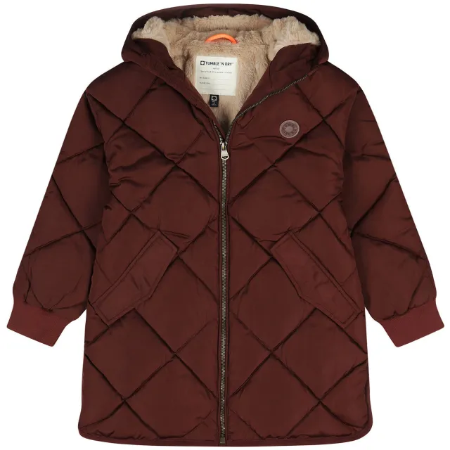 Tumble 'n Dry quilted winterjas donkerbruin