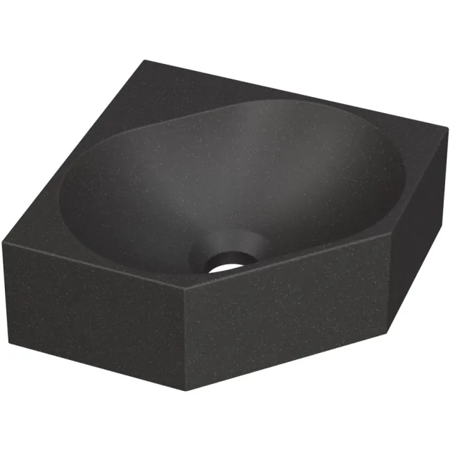 Ink Hoekfontein INK Matrix Quartz Zonder Kraangat 27 x 27 x 10 cm Zwart 3404333