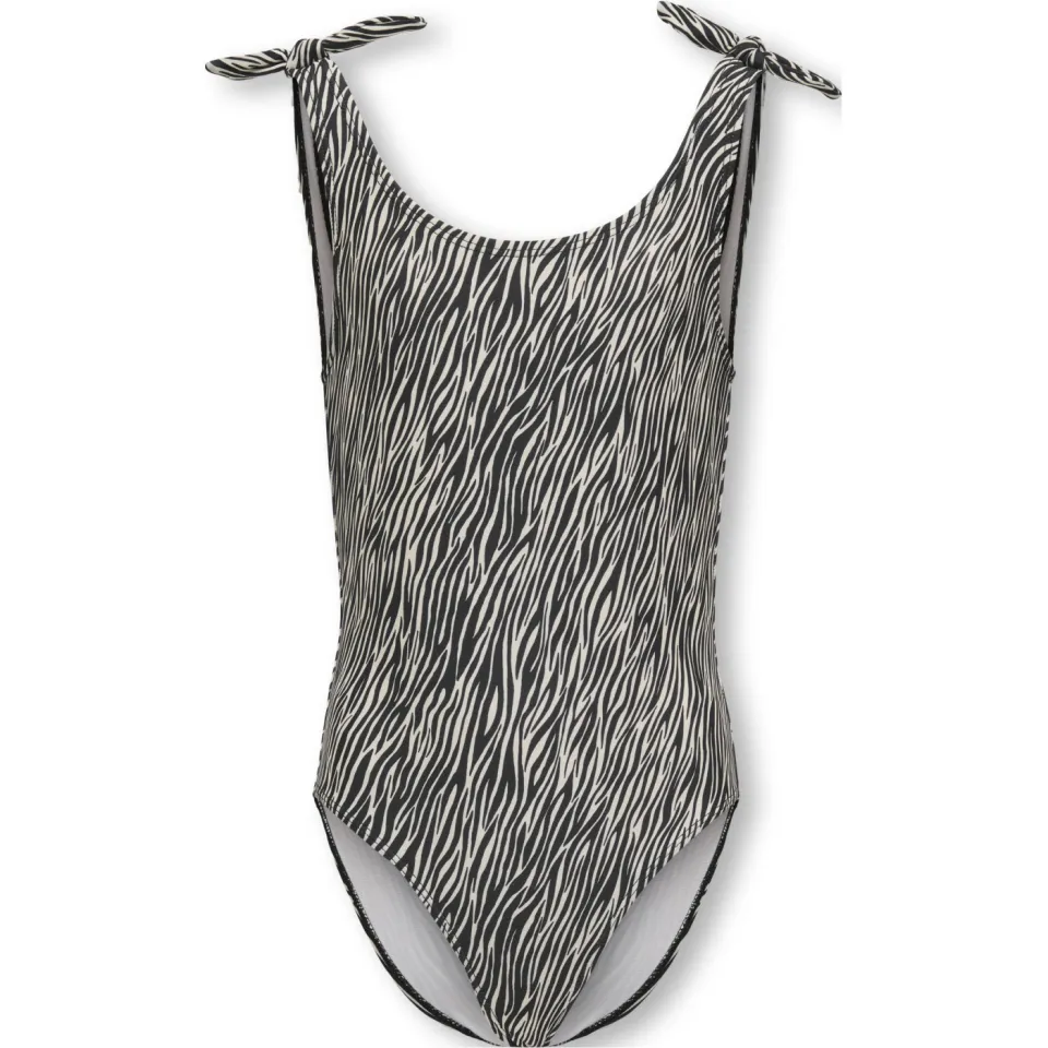 Only badpak zwart/wit zebraprint