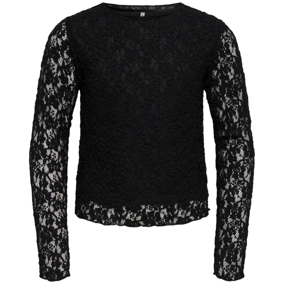 Only semi-transparante longsleeve zwart, foto 2