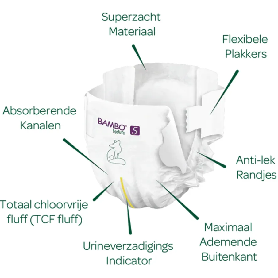 Bambo Nature Luiers Maat 5 (12-18 kg) 44 stuks, foto 4
