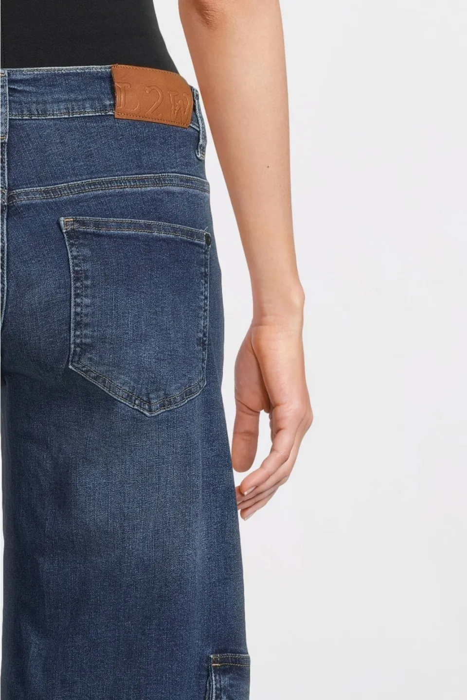 LOVE2WAIT low waist zwangerschaps cargo jeans stonewashed, foto 5