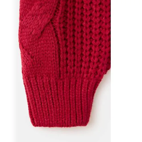Mango Kids gebreide kabeltrui - rood, foto 5