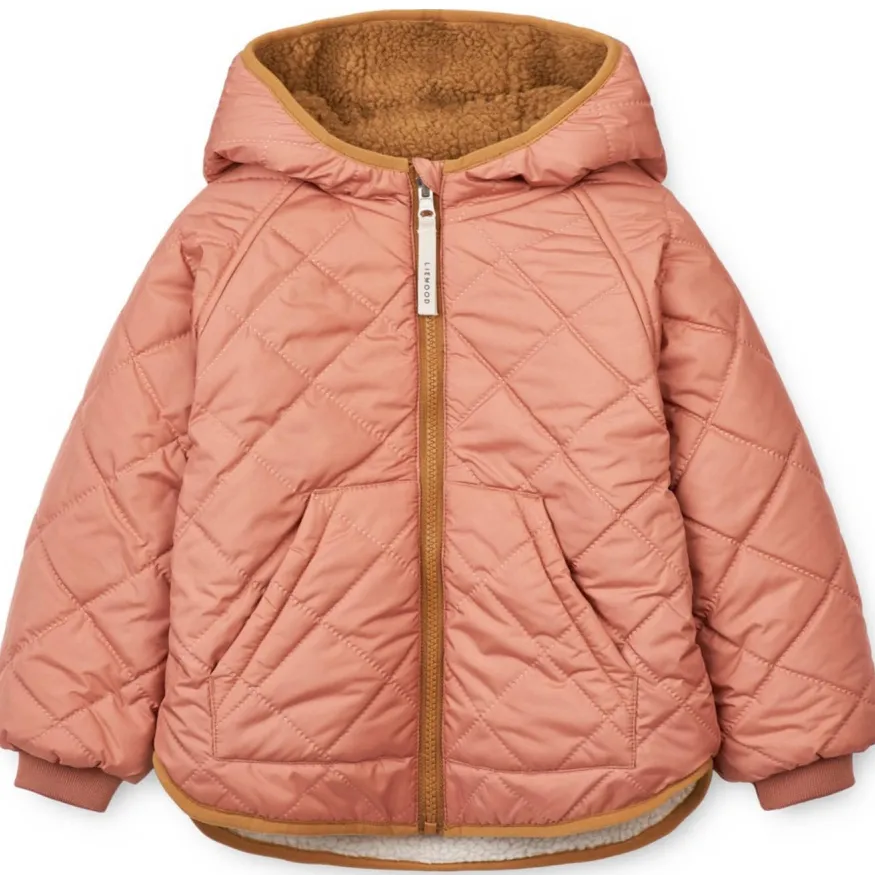 Liewood Jackson reversible gewatteerde winterjas roze/bruin/wit, foto 5