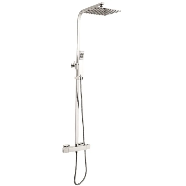 Go by Van Marcke Douchekolom Go By Van Marcke Dukan Compleet Vierkant 25cm Met Handdoucheset Chroom