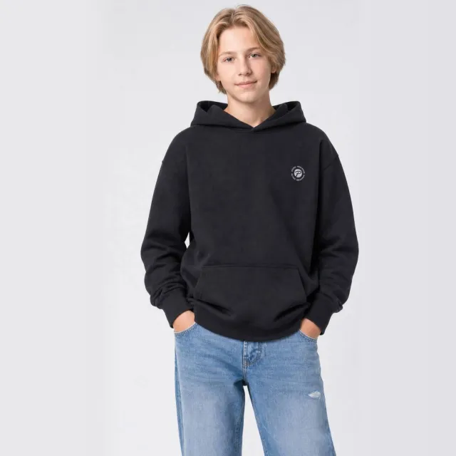 Petrol Industries hoodie met backprint - zwart