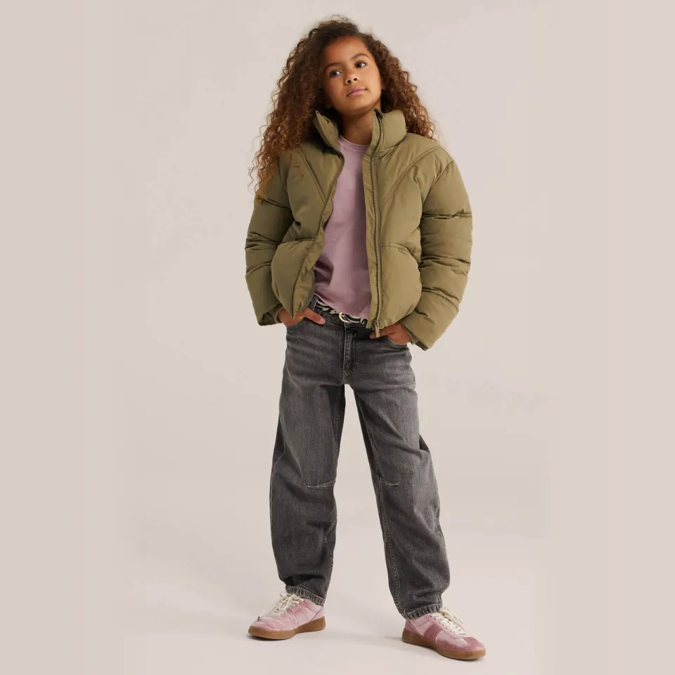 WE Fashion winterjas olijfgroen