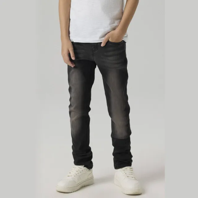 NAME IT slim fit jeans NKMTHEO zwart, foto 3