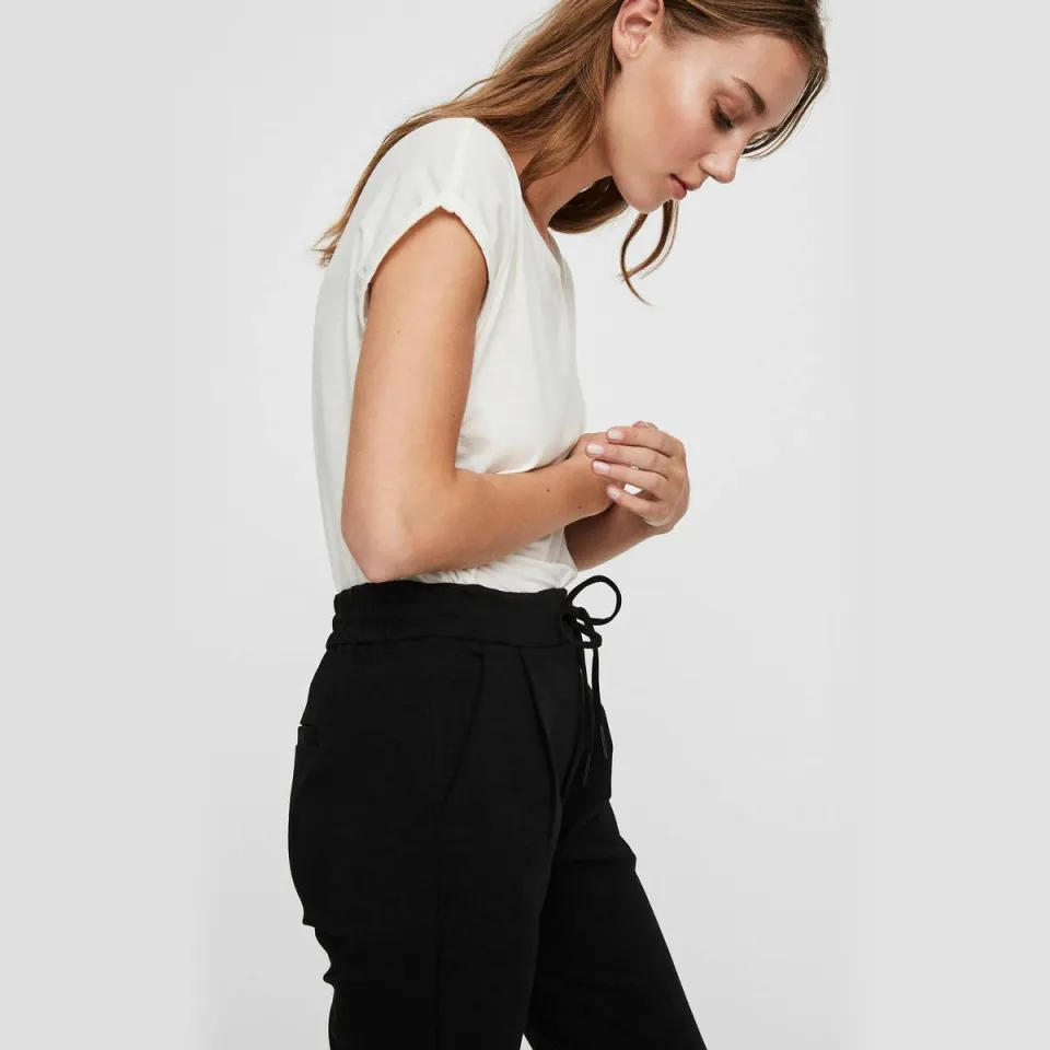 Vero Moda high waist tapered fit broek VMEVA zwart, foto 4