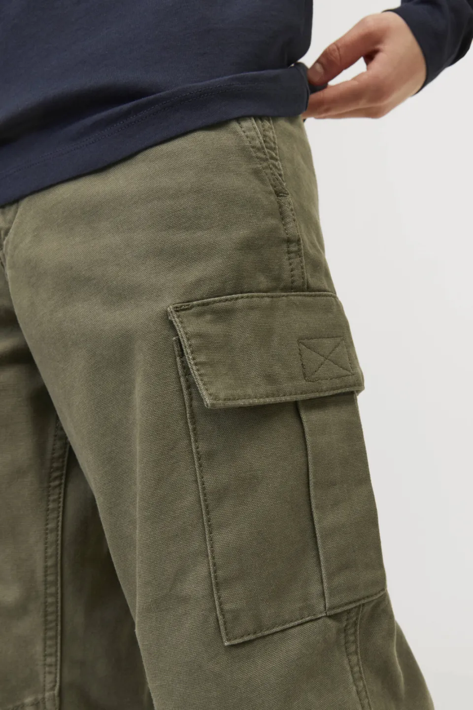 Jack & Jones Junior relaxed cargobroek olijfgroen, foto 6