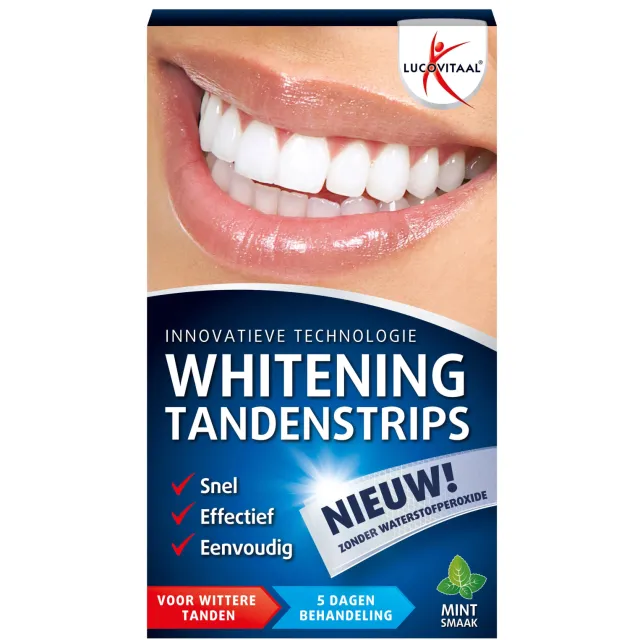 Lucovitaal Whitening tandenstrips mintsmaak