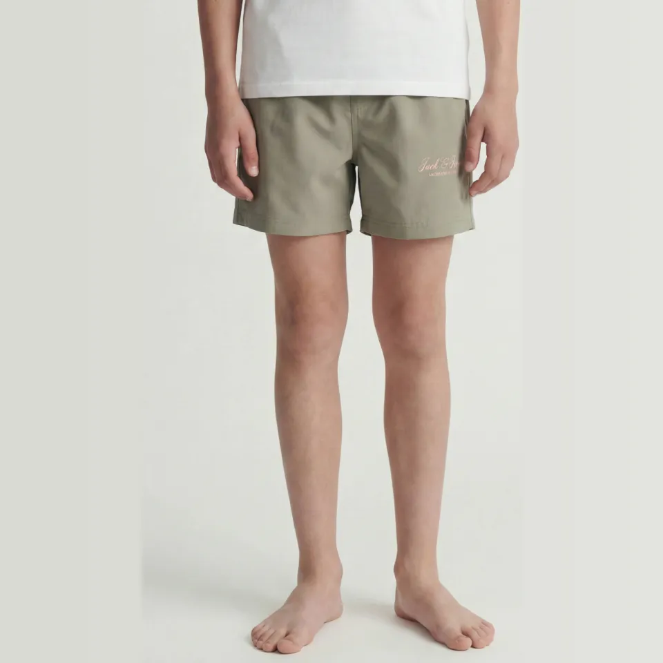 Jack & Jones JUNIOR zwemshort zachtgroen/zalmroze, foto 5