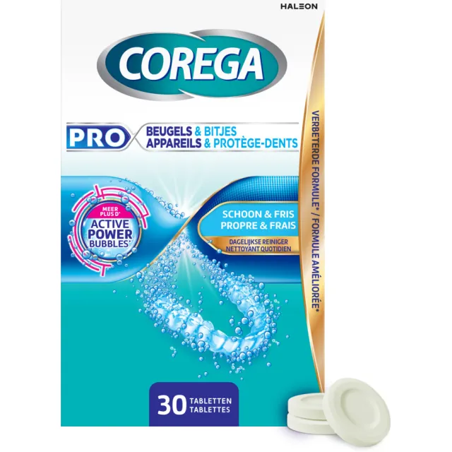 Corega Pro Beugels & Bitjes Reiniging 30 tabletten