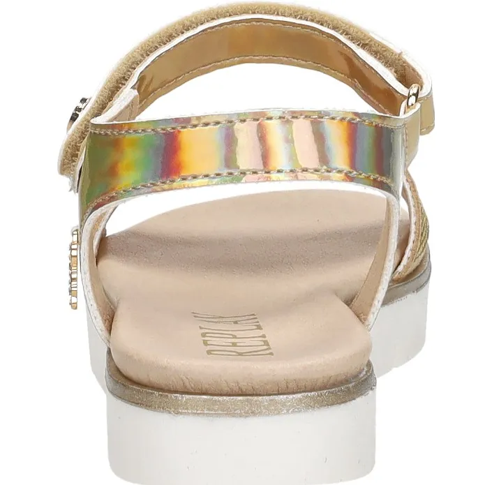 Replay Sandal 5 platte sandalen goud, foto 4