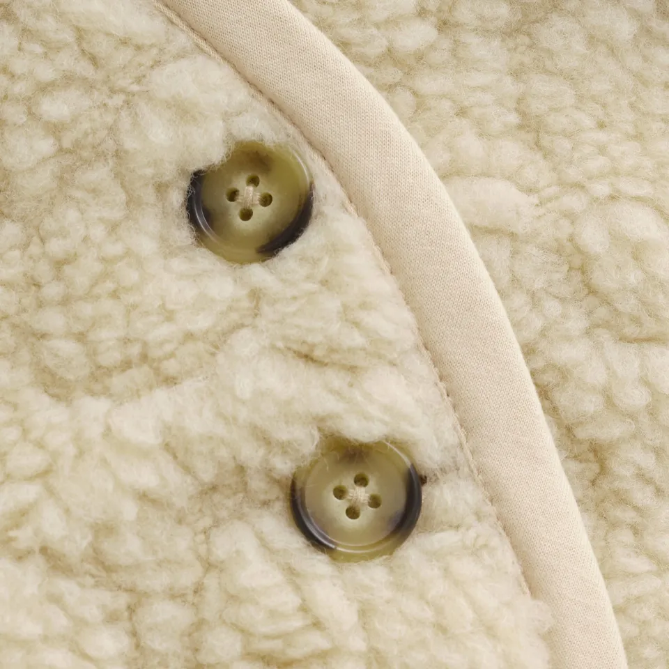 Daily7 teddy gilet ecru, foto 5