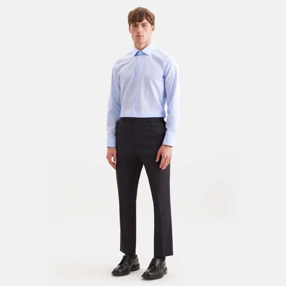 Seidensticker slim fit overhemd blauw lichtblauw