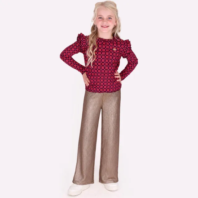 B.Nosy Tiff longsleeve met print donkerroze Donkerroze/paars